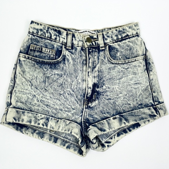 American Apparel Pants - American Apparel Acid Wash Hi-rise Denim Shorts